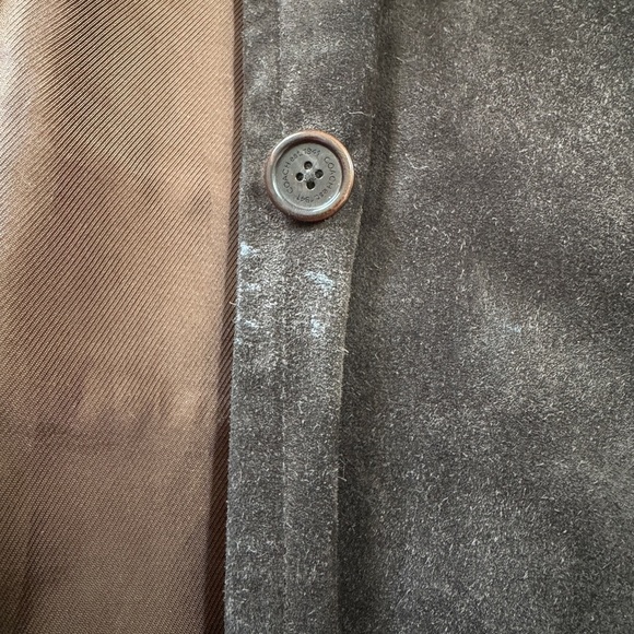 Vintage Coach 1941 Blazer Womens Small Dark Brown Suede Leather Coat Jacket - Picture 9 of 9